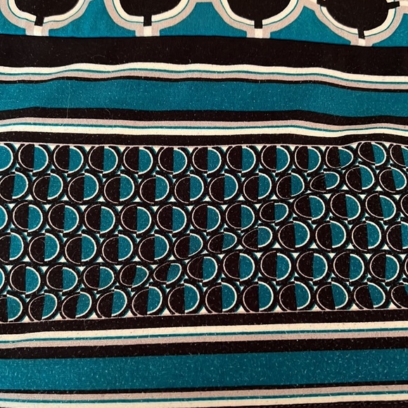 WHBM dress. Black, grey, cream and teal. Very comfortable! - Picture 6 of 6